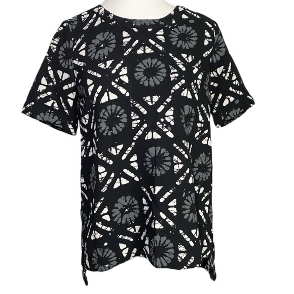 Madewell Monochrome Abstract Print Top